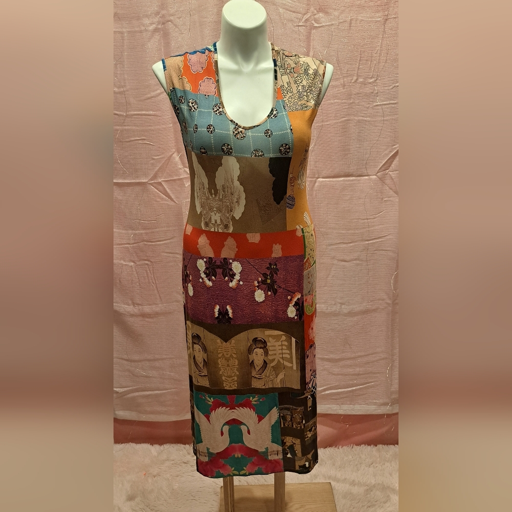 JOHNNY WAS ~TOKYO HIGH SLIT BAMBOO DRESS ~ SIZE MEDIUM  NEW $198
